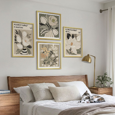 Pripravljena stenska galerija Retro rože Kingston Seul