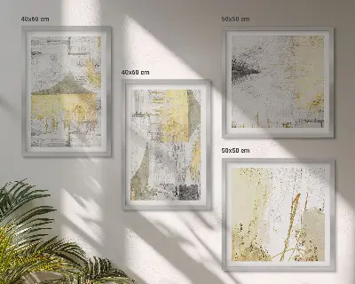 Pripravljena stenska galerija z abstraktnimi minimalističnimi vzorci