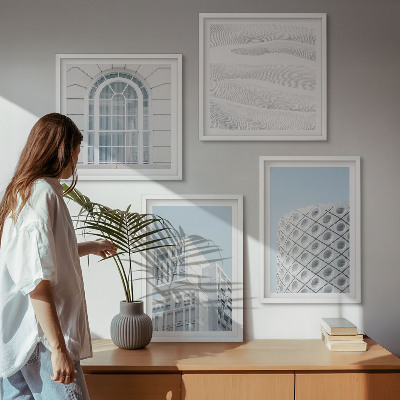 Pripravljena stenska galerija Geometrija sodobne arhitekture