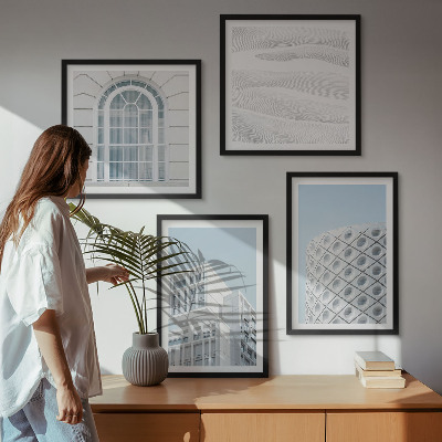 Pripravljena stenska galerija Geometrija sodobne arhitekture