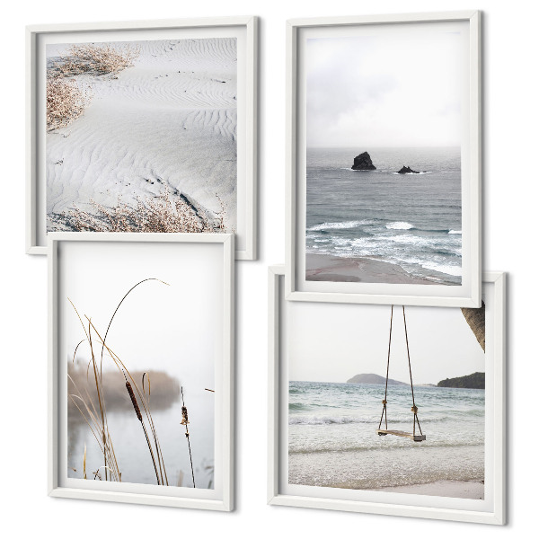 Set 4 slik v okvirju Rastlinstvo ob vodi poleti