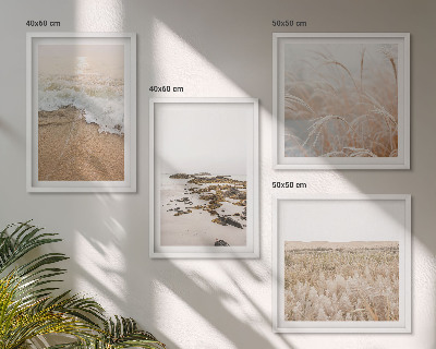 Pripravljena stenska galerija Plaža valovi kamni poletje