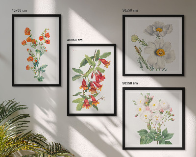 Pripravljena stenska galerija Retro cvetlično slikarstvo
