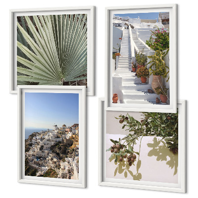 Pripravljena stenska galerija Bele stopnice, pogled na Santorini