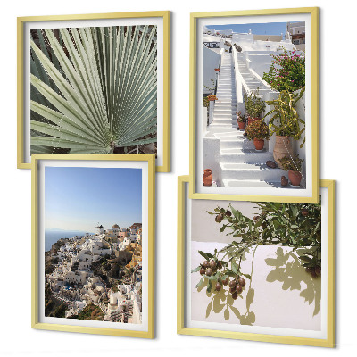 Pripravljena stenska galerija Bele stopnice, pogled na Santorini