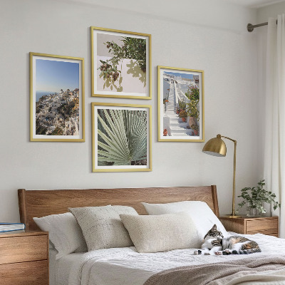 Pripravljena stenska galerija Bele stopnice, pogled na Santorini
