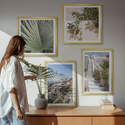 Pripravljena stenska galerija Bele stopnice, pogled na Santorini
