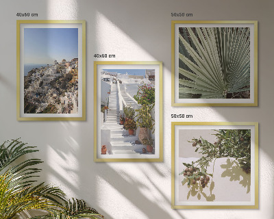 Pripravljena stenska galerija Bele stopnice, pogled na Santorini