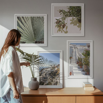 Pripravljena stenska galerija Bele stopnice, pogled na Santorini