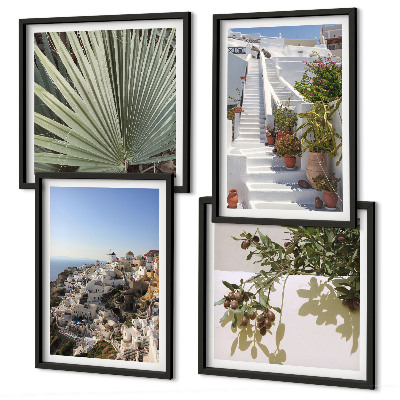 Pripravljena stenska galerija Bele stopnice, pogled na Santorini