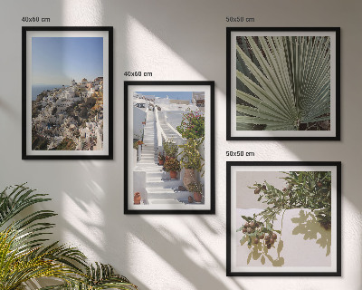 Pripravljena stenska galerija Bele stopnice, pogled na Santorini