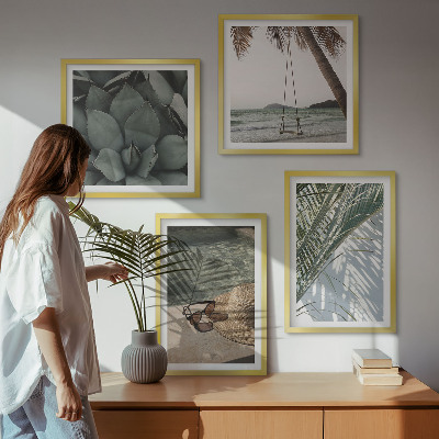 Pripravljena stenska galerija Tropske rastline za počitnice
