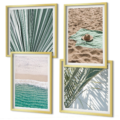 Komplet slik nad zofo Počitniški razgledi plaža morje