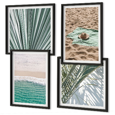 Komplet slik nad zofo Počitniški razgledi plaža morje