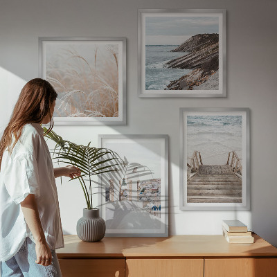 Pripravljena stenska galerija Morska arhitektura Santorinija