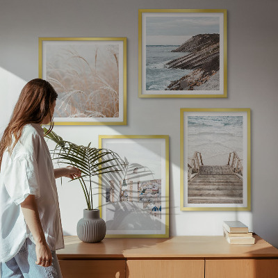 Pripravljena stenska galerija Morska arhitektura Santorinija