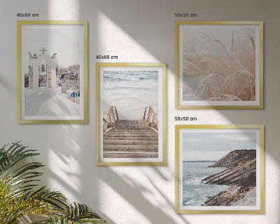 Pripravljena stenska galerija Morska arhitektura Santorinija