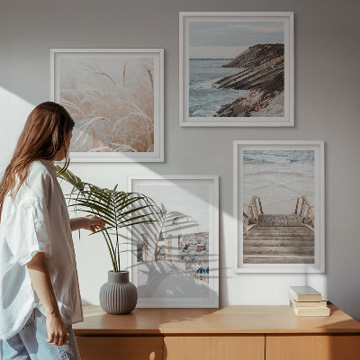 Pripravljena stenska galerija Morska arhitektura Santorinija