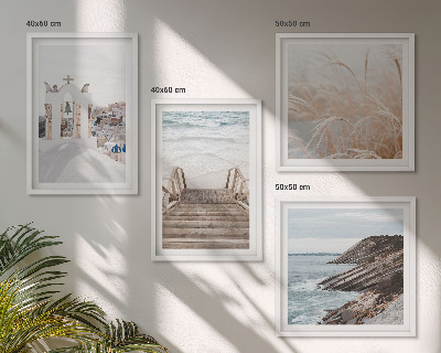 Pripravljena stenska galerija Morska arhitektura Santorinija