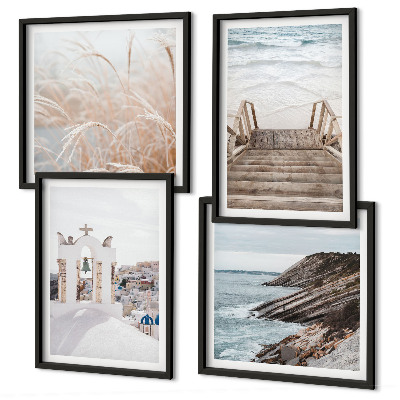 Pripravljena stenska galerija Morska arhitektura Santorinija