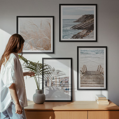 Pripravljena stenska galerija Morska arhitektura Santorinija