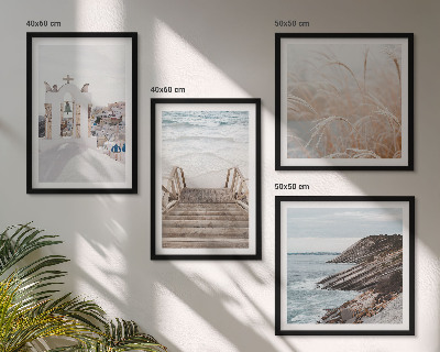 Pripravljena stenska galerija Morska arhitektura Santorinija