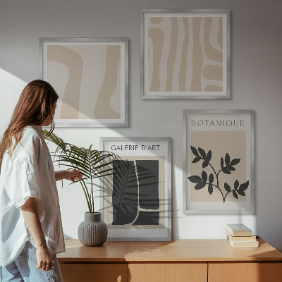 Pripravljena stenska galerija Abstraktni rastlinski motivi
