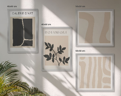 Pripravljena stenska galerija Abstraktni rastlinski motivi