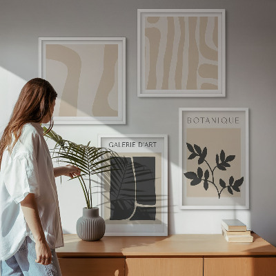 Pripravljena stenska galerija Abstraktni rastlinski motivi