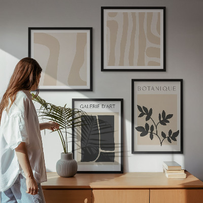 Pripravljena stenska galerija Abstraktni rastlinski motivi
