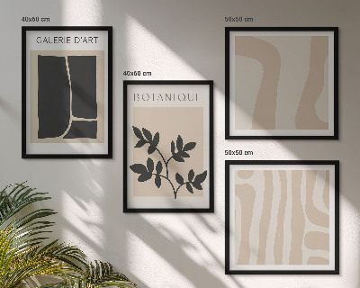 Pripravljena stenska galerija Abstraktni rastlinski motivi