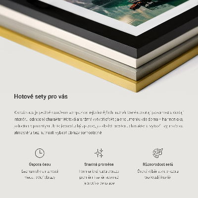 Set 4 slik v okvirju Minimalistični rastlinski plakati