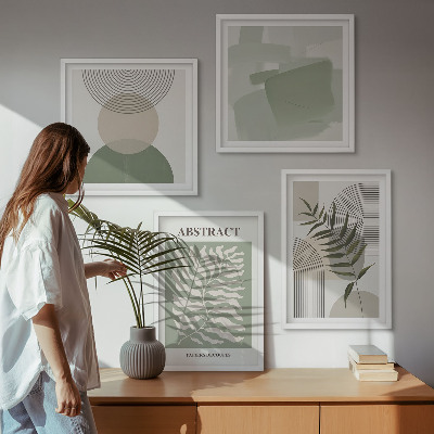 Pripravljena stenska galerija Botanične boho abstrakcije