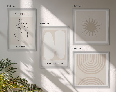 Set 4 slik v okvirju Elegantne minimalistične linije
