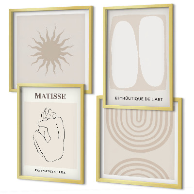 Set 4 slik v okvirju Elegantne minimalistične linije