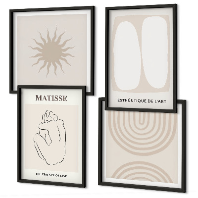 Set 4 slik v okvirju Elegantne minimalistične linije