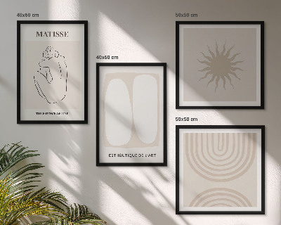 Set 4 slik v okvirju Elegantne minimalistične linije