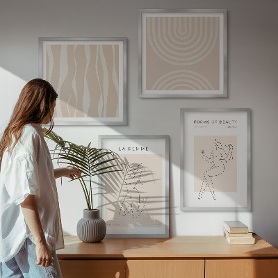 Pripravljena stenska galerija Zbirka minimalističnih oblik