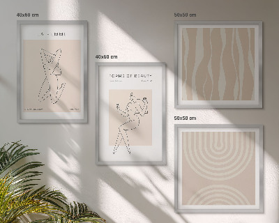 Pripravljena stenska galerija Zbirka minimalističnih oblik