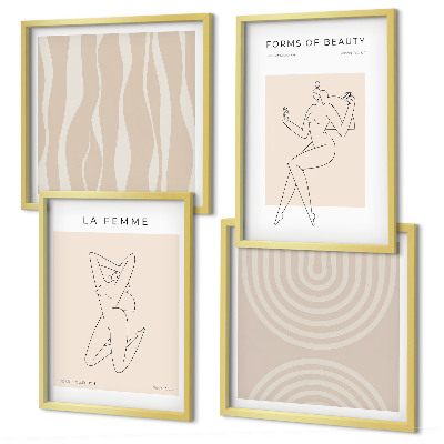 Pripravljena stenska galerija Zbirka minimalističnih oblik