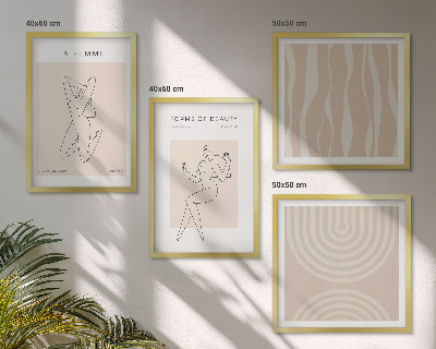 Pripravljena stenska galerija Zbirka minimalističnih oblik