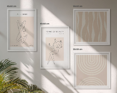 Pripravljena stenska galerija Zbirka minimalističnih oblik