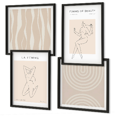 Pripravljena stenska galerija Zbirka minimalističnih oblik