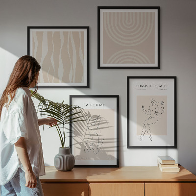 Pripravljena stenska galerija Zbirka minimalističnih oblik