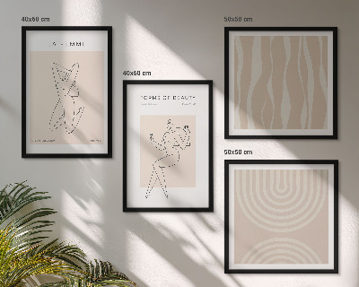 Pripravljena stenska galerija Zbirka minimalističnih oblik