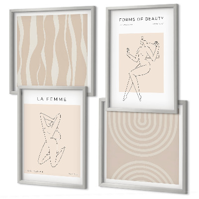 Pripravljena stenska galerija Zbirka minimalističnih oblik