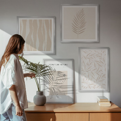 Komplet slik nad zofo Minimalistični rastlinski motivi