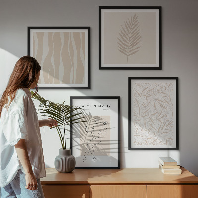 Komplet slik nad zofo Minimalistični rastlinski motivi