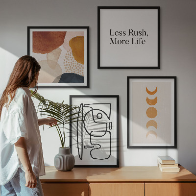 Pripravljena stenska galerija Abstraktne oblike in barve