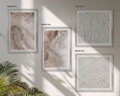 Pripravljena stenska galerija abstraktni vzorci iz marmorja in kamna